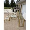 Image 6 : LARGE LOT OF GLASS TOP TABLES AND SHELVES