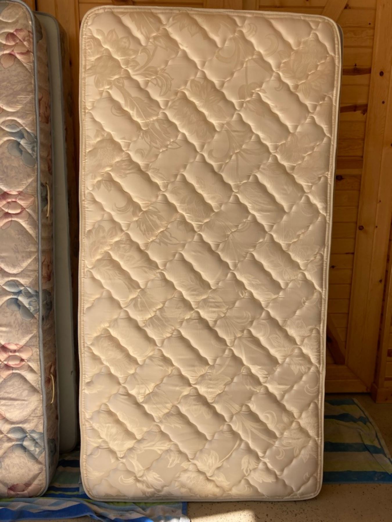 RESTONIC TWIN BED, BOX SPRING, AND BEDFRAME