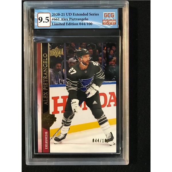 2020-21 UD EXTENDED SERIES NO.661 ALEX PIETRANGELO LIMITED EDITION 044/100 (GCG 9.5)