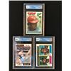 Image 1 : VINTAGE TOPPS GRADED BASEBALL CARD LOT (GCG GRADING)