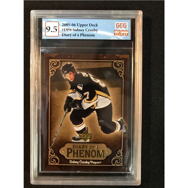 2005-06 UPPER DECK NO.DP8 SIDNEY CROSBY DIARY OF A PHENOM (GCG 9.5)