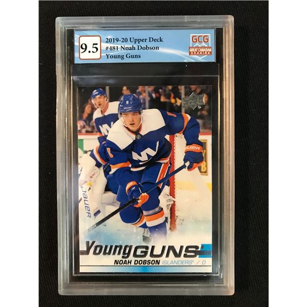 2019-20 UPPER DECK NO.481 NOAH DOBSON YOUNG GUNS (GCG 9.5)