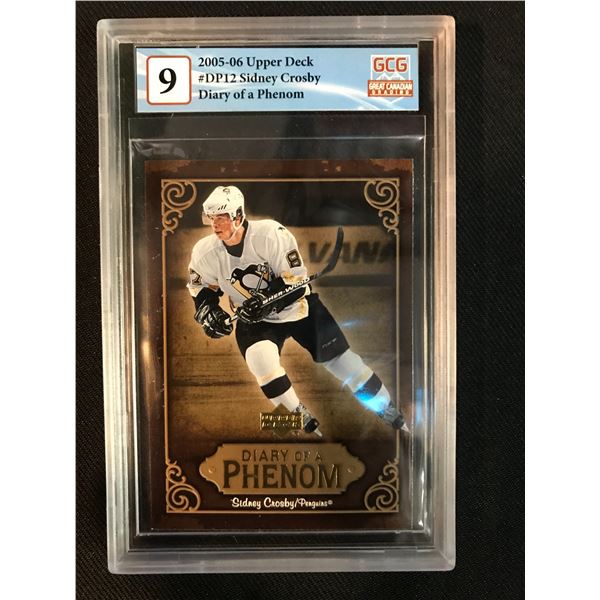 2005-06 UPPER DECK NO.DP12 SIDNEY CROSBY DIARY OF A PHENOM (GCG 9.5)