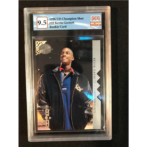 1996 UD CHAMPION SHOT NO.S9 KEVIN GARNETT RC (GCG 9.5)