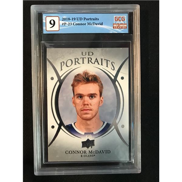 2018-19 UD PORTRAITS NO.P-23 CONNOR MCDAVID (GCG 9)