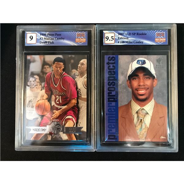 HIGH GRADE BASKETBALL CARD LOT (GCG GRADED)