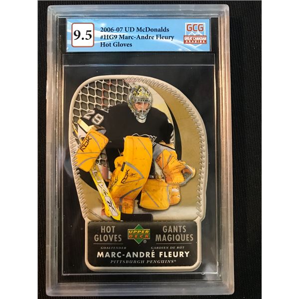 2006-07 UD MCDONALDS NO.HG9 MARC-ANDRE FLEURY HOT GLOVES (GCG 9.5)