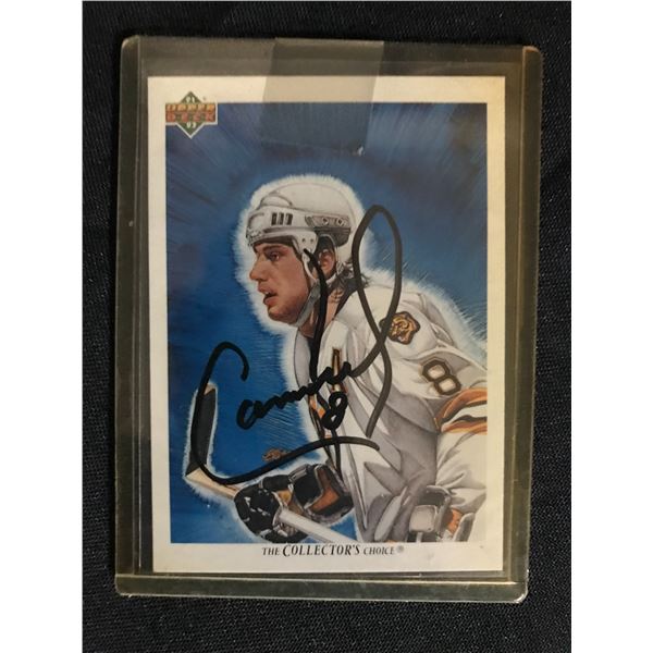 1991-92 Upper Deck The Collector's Choice TEAM CHECKLIST Cam Neely Bruins #78 (AUTOGRAPHED)