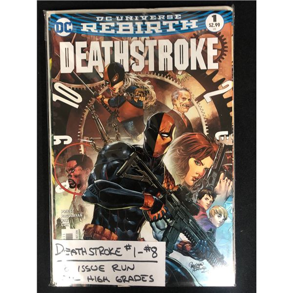 DEATHSTROKE NO.1-8 (DC COMICS) 8 Issue Run!