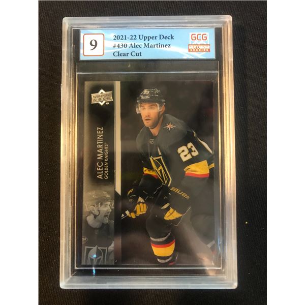 2021-22 UPPER DECK NO.430 ALEC MARTINEZ CLEAR CUT (GCG 9)