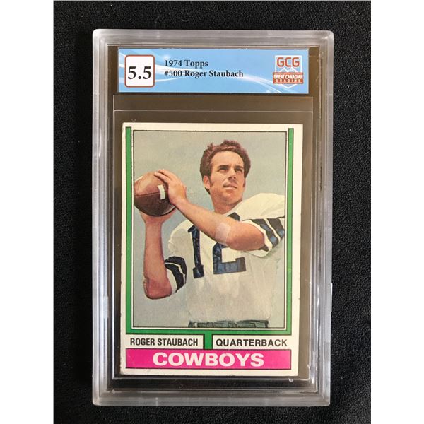 1974 TOPPS NO.500 ROGER STAUBACH (GCG 5.5)