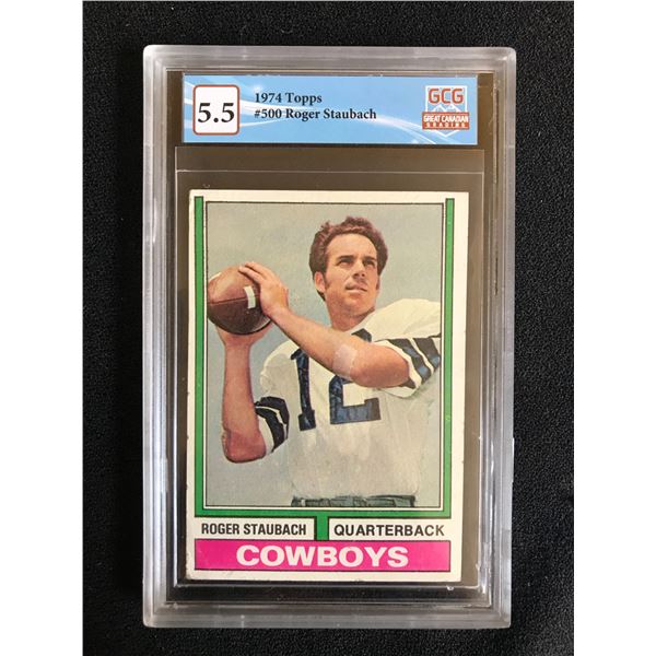 1974 TOPPS NO.500 ROGER STAUBACH (GCG 5.5)