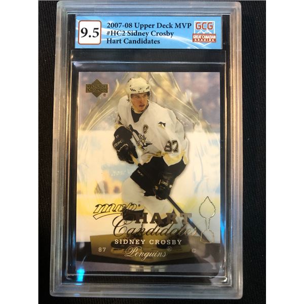 2007-08 UPPER DECK MVP NO.HC2 SIDNEY CROSBY HART CANDIDATE (GCG 9.5)