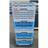 Image 1 : Qty 7 Plastic Stackable Glass Racks on Rolling Cart