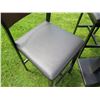 Image 10 : Square Table 30"x30"x42"H w/ Pedestal Base & 4 Upholstered Chairs 17"x18"x43"H