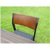 Image 11 : Square Table 30"x30"x42"H w/ Pedestal Base & 4 Upholstered Chairs 17"x18"x43"H