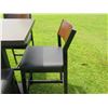 Image 12 : Square Table 30"x30"x42"H w/ Pedestal Base & 4 Upholstered Chairs 17"x18"x43"H