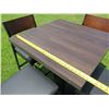 Image 2 : Square Table 30"x30"x42"H w/ Pedestal Base & 4 Upholstered Chairs 17"x18"x43"H