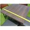 Image 3 : Square Table 30"x30"x42"H w/ Pedestal Base & 4 Upholstered Chairs 17"x18"x43"H