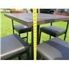 Image 4 : Square Table 30"x30"x42"H w/ Pedestal Base & 4 Upholstered Chairs 17"x18"x43"H