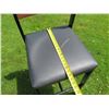 Image 6 : Square Table 30"x30"x42"H w/ Pedestal Base & 4 Upholstered Chairs 17"x18"x43"H