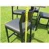 Image 7 : Square Table 30"x30"x42"H w/ Pedestal Base & 4 Upholstered Chairs 17"x18"x43"H