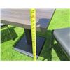 Image 4 : Square Table 30"x30"x30"H w/ Pedestal Base & 2 Upholstered Chairs 17"x18"x32"H