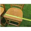 Image 15 : Qty 5 Tall Wooden Chairs w/ Footrest 17"x16"x44"H