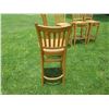 Image 8 : Qty 5 Tall Wooden Chairs w/ Footrest 17"x16"x44"H