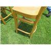 Image 9 : Qty 5 Tall Wooden Chairs w/ Footrest 17"x16"x44"H