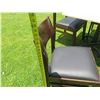 Image 9 : Square Table 31"x23"x28"H w/ Pedestal Base & 2 Upholstered Chairs 17"x18"x32"H