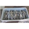 Image 1 : Plastic Bin w/ Multiple Metal Crab Cracker Seafood Utensils