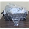 Image 1 : Plastic Bin w/ Multiple Glass Footed Sherbet Dishes 5" Diameter x 4"H