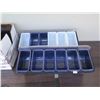 Image 2 : Qty 2 San Jamar Bar Top Condiment Caddy Containers & Box Round Metal Glass Holders