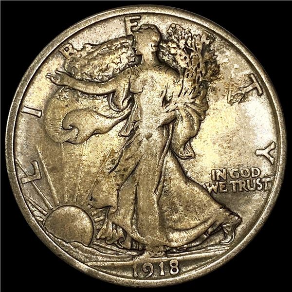 1918-D Walking Liberty Half Dollar LIGHTLY