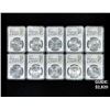 Image 1 : (10) 2021 S. Africa Silver Kruggerand NGC - MS70