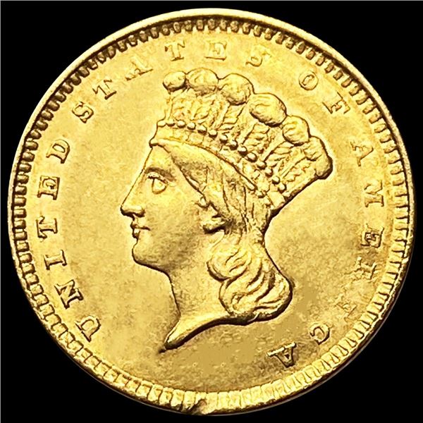1856 Ty 3 Rare Gold Dollar UNCIRCULATED