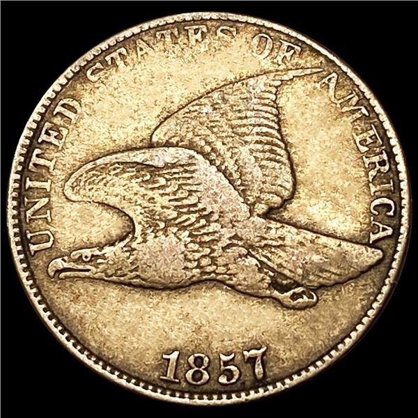 1857 Flying Eagle Cent ABOUT UNCIRCULATED