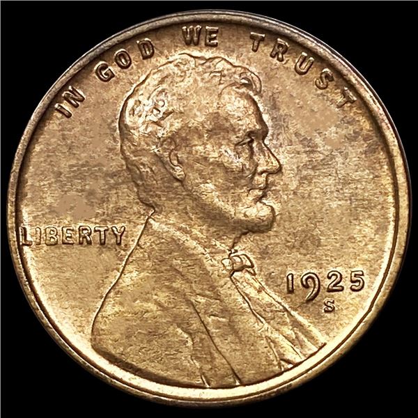 1925-S Wheat Cent CLOSELY UNCIRCULATED