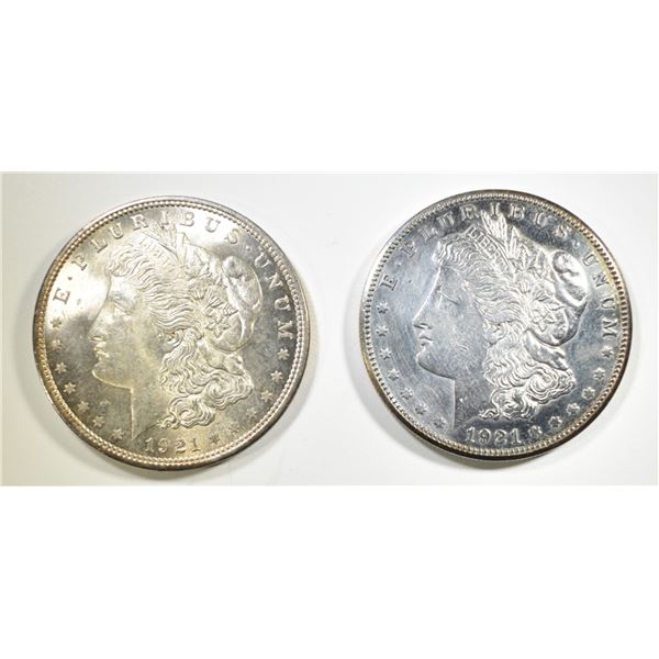 1921 BU & 1921-S AU/BU MORGAN DOLLARS