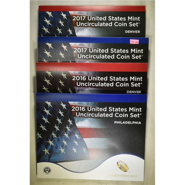 2016 & 2017 MINT SETS IN ORIG PACKING