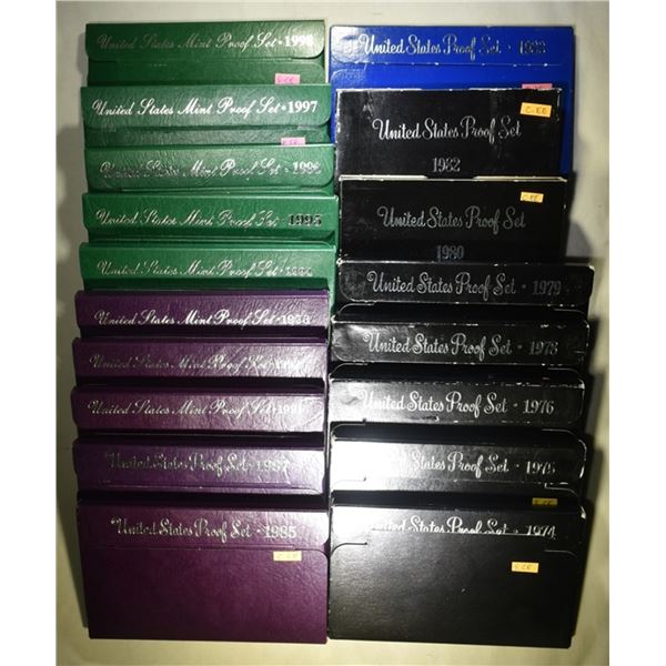 PROOF SET LOT-18 SETS TOTAL SEE DETAILS