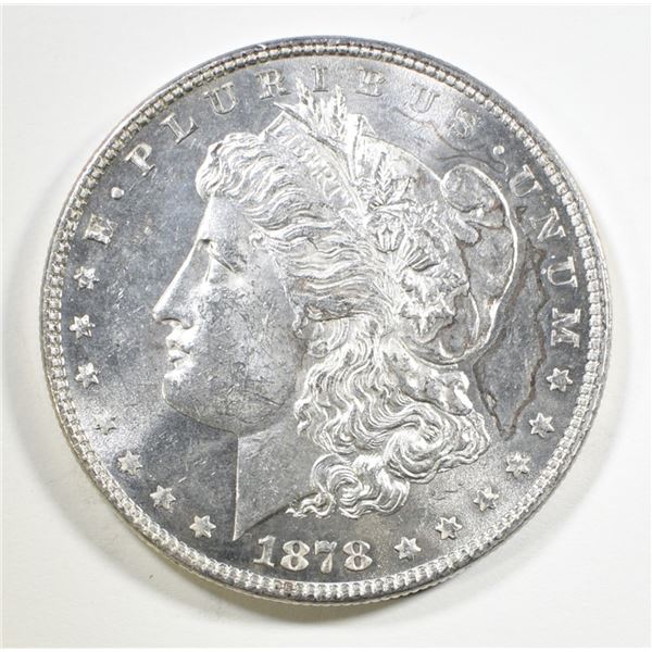 1878 7TF REV 78 MORGAN DOLLAR CH BU