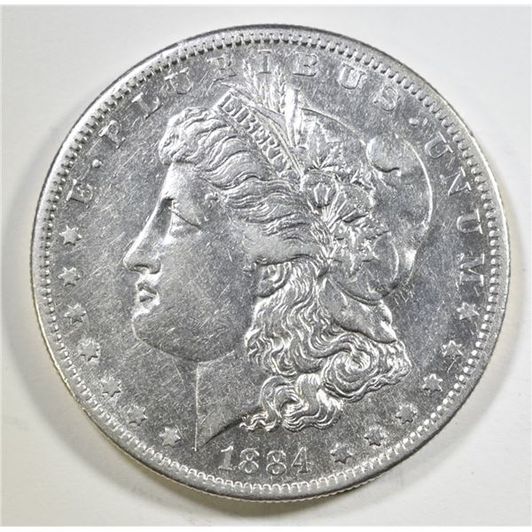 1884-S MORGAN DOLLAR AU