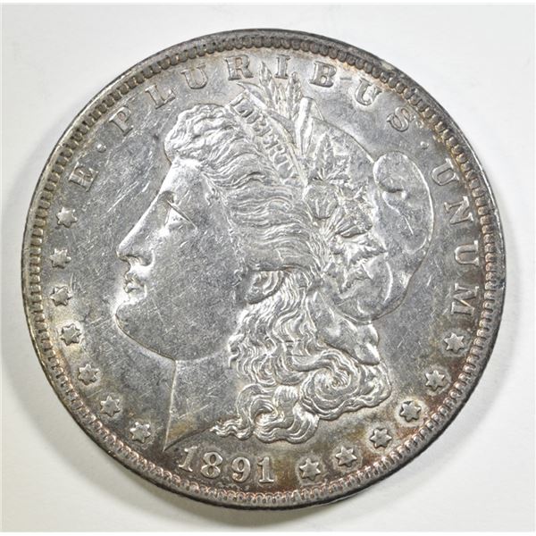 1891-CC MORGAN DOLLAR CH AU
