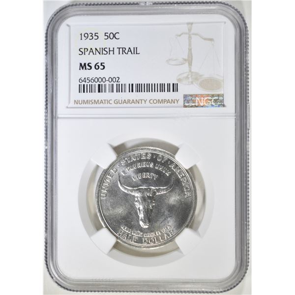 1935 SPANISH TRAIL COMMEM HALF NGC MS-65