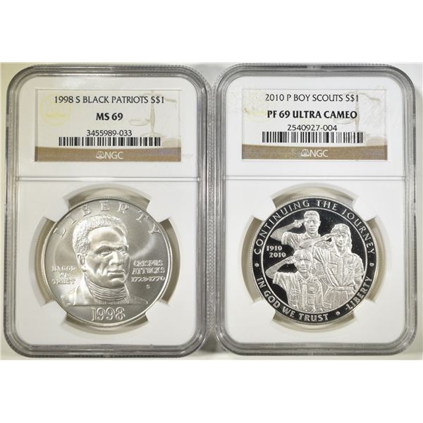 LOT OF 2 COMMEMORATIVE  DOLLARS: