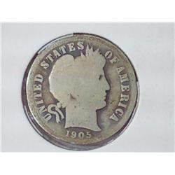 1905 Barber Dime