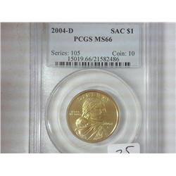 2004-D Sacagawea Dollar PCGS MS66