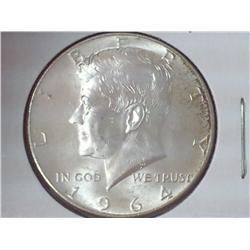 1964 Kennedy Half Dollar  (UNC) 90% Silver